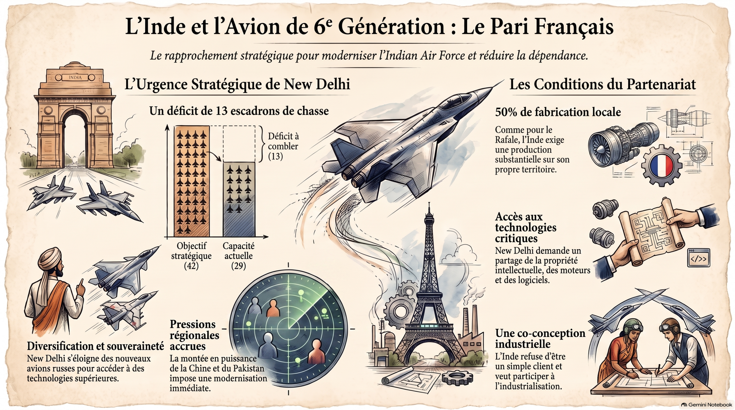 L’Inde et l’avion de combat du futur : Pourquoi le rapprochement avec la France redessine le ciel de demain