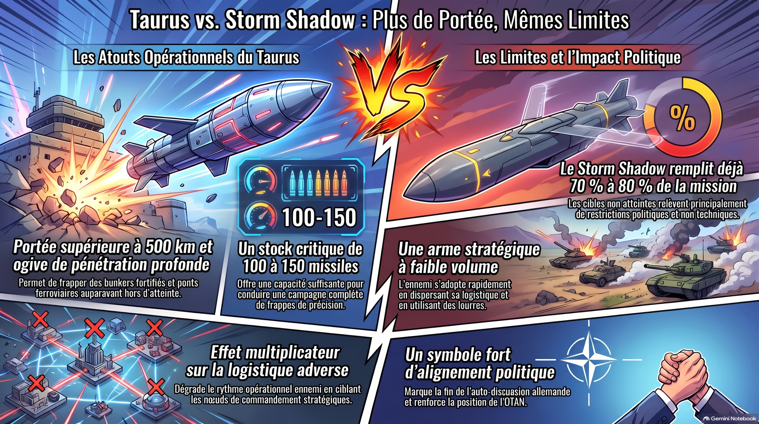 Comparatif de missiles de croisière. TAURUS contre SCALP.