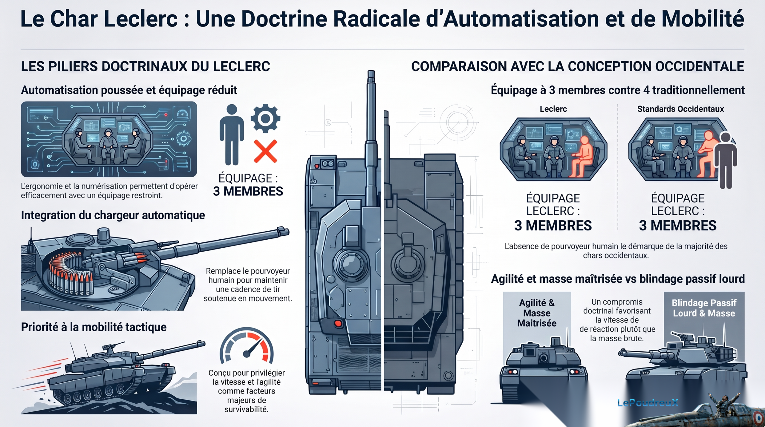 Le Char Leclerc : Une Doctrine Radicale d’Automatisation et de Mobilité.
